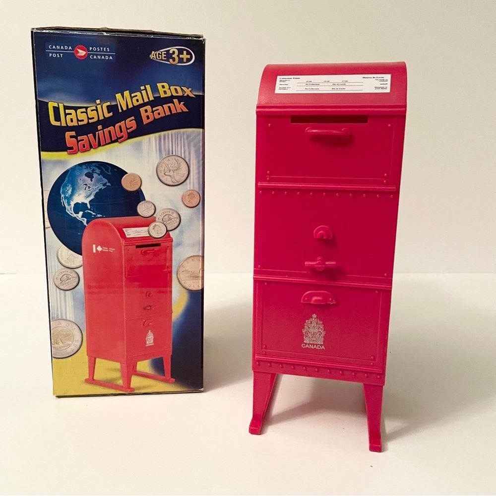 Vintage Canada Post Classic Mail Box Savings Bank Replica 1966 E-13 Boxed